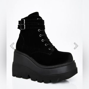 Demonia Black Velvet Technopagan platforms